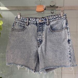 Alexander Wang Light Wash Denim Shorts